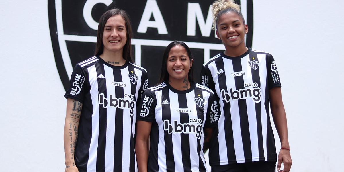 Ingrid Guerra (E), Manuela Paví (C) e Jorelyn Carabalí (D), as colombianas que reforçam o Galo (Fabio Pinel/Atlético)