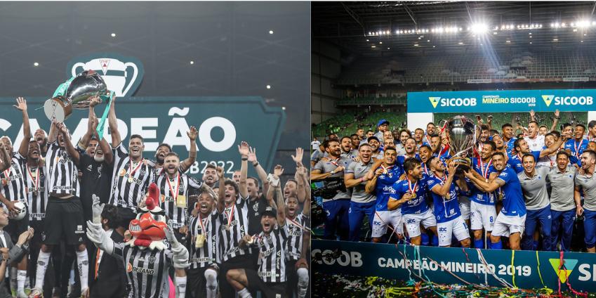  (Montagem / Foto Atlético: Pedro Souza - Foto Cruzeiro: Vinnicius Silva)