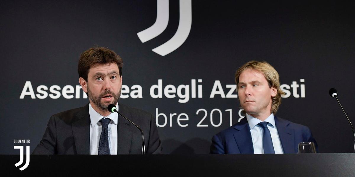 Ex-presidente, Andre Agnelli, e ex-jogador e ex-diretor, Pavel Nedved, foram dois dos dirigentes também punidos (Divulgação/JuventusFC)