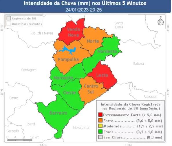 Chuva extremamente forte atinge diversos bairros na Capital (Defesa Civil)