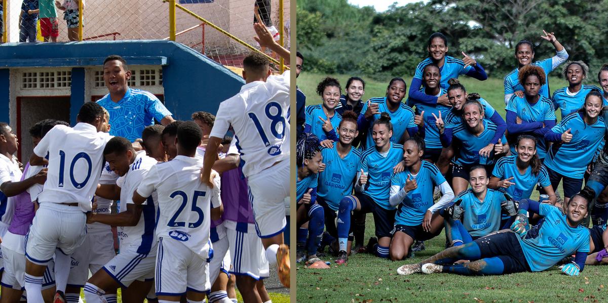 Base e futebol feminino são trunfos do Cruzeiro para o futuro (Pedro Carvalho e Gustavo Martins / Cruzeiro)