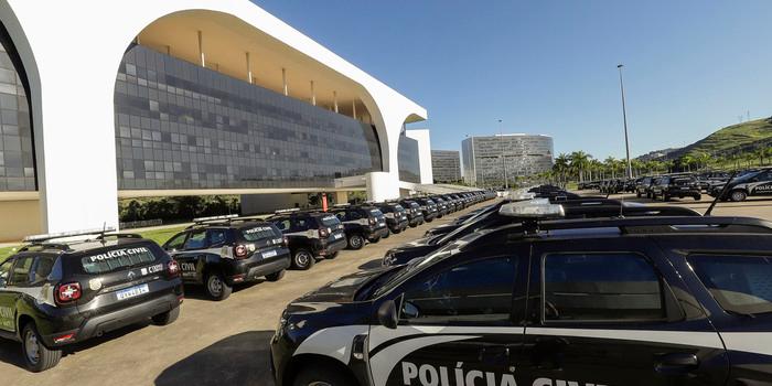 Novas viaturas foram entregues à Polícia Civil (Cristiano Machado/Imprensa MG)