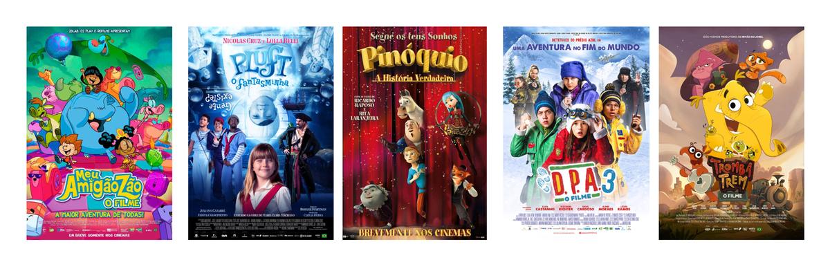 Serão exibidos os filmes “Detetives do Prédio Azul 3 – Uma aventura no fim do mundo”, “Pluft – O fantasminha”, “Pinocchio – O menino de madeira”, “Meu Amigãozão” e “Tromba trem” (Divulgação)