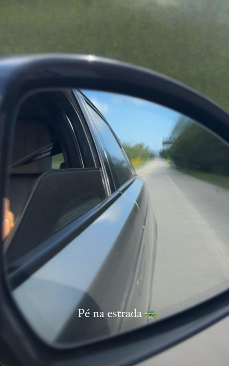 Dourado posta imagem na estrada que deixou a torcida do Cruzeiro curiosa pelo destino final (Reprodução / Instagram Henrique Dourado)