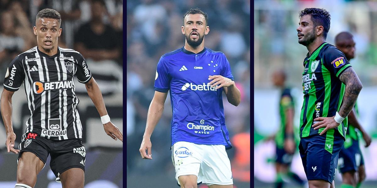 Mineiros saíram derrotados de campo em suas estreias, assim como em 2021 (Pedro Souza/Atlético - Mauro Horita/Cruzeiro - Mourão Panda/América)