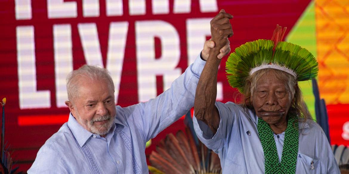 Presidente participou do encerramento do Acampamento Terra Livre (Marcelo Camargo/Agência Brasil)