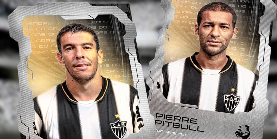 Donizete e Pierre estão garantidos no 'Lendas do Galo' (Reprodução / Twitter Atlético)