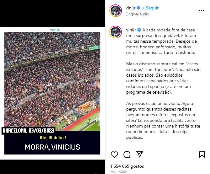 Ataque da torcida do Barcelona contra o brasileiro (Reprodução/Redes Sociais)