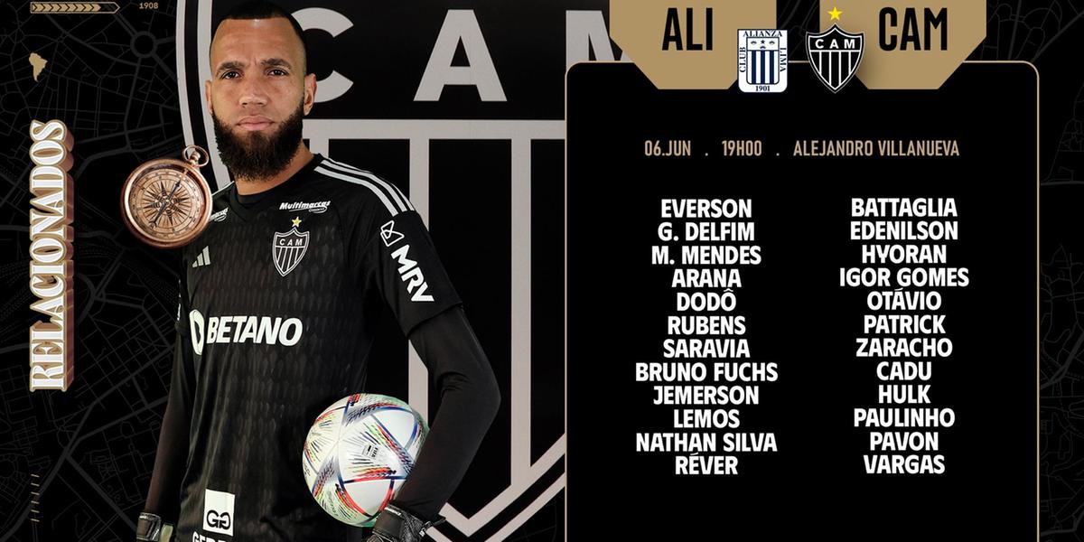 Arana é relacionado e pode reestrear contra o Alianza Lima (Divulgação / Atlético)