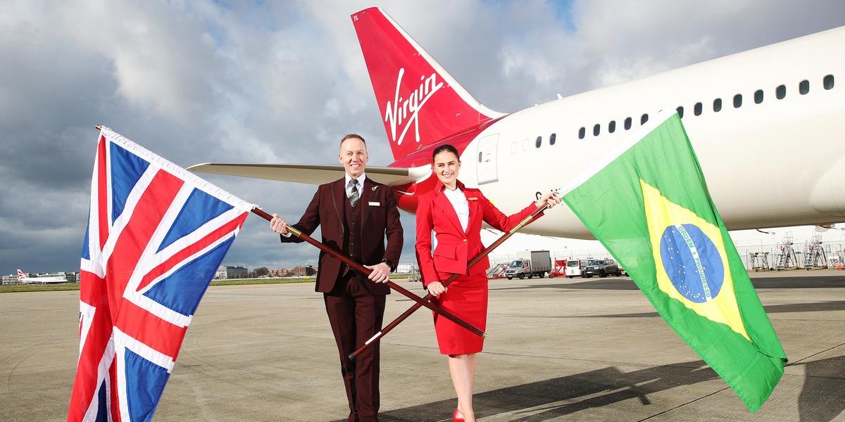 Empresa aérea britânica Virgin Atlantic lança primeira rota entre Londres e São Paulo (Virgin Atlantic / Divulgação)