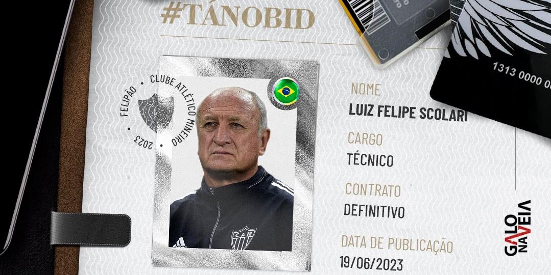 Felipão está no BID e já pode estrear pelo Galo (Reprodução / Twitter Atlético)