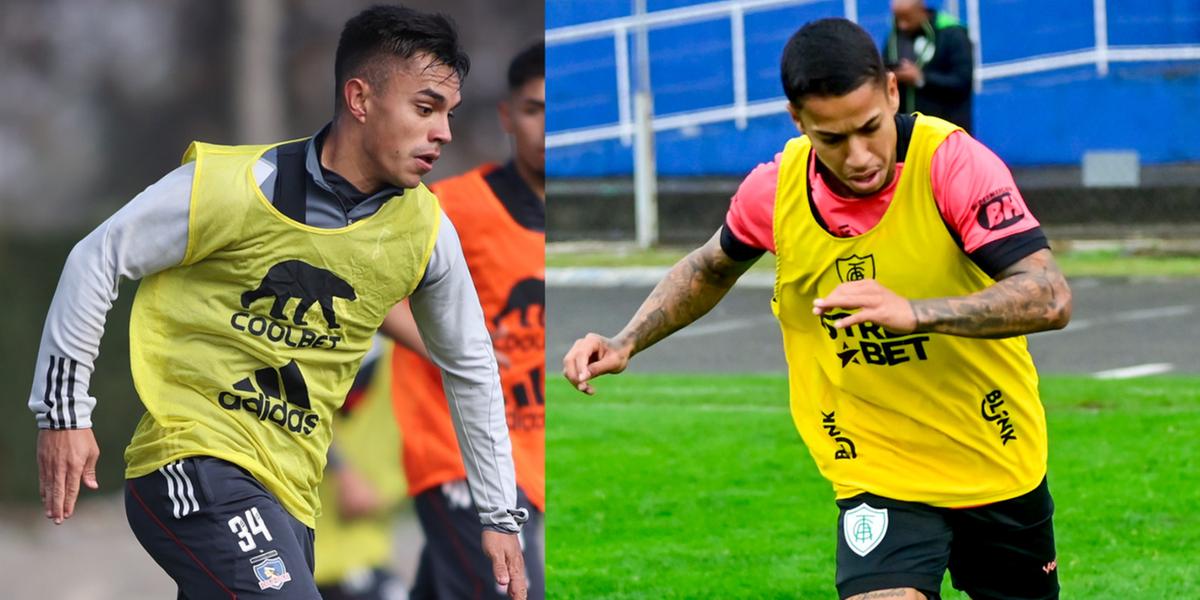 América vai ao Chile para encarar o Colo Colo (Montage / Reprodução - Twitter Colo Colo / Mourão Panda - América)