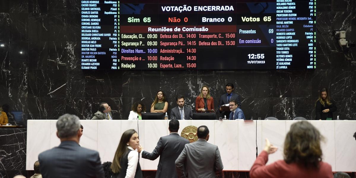 O Plenário da Assembleia Legislativa de Minas Gerais aprovou, em Reunião Extraordinária nesta terça-feira (11), o projeto da Lei de Diretrizes Orçamentárias (LDO) (Guilherme Dardanhan/reprodução ALMG)