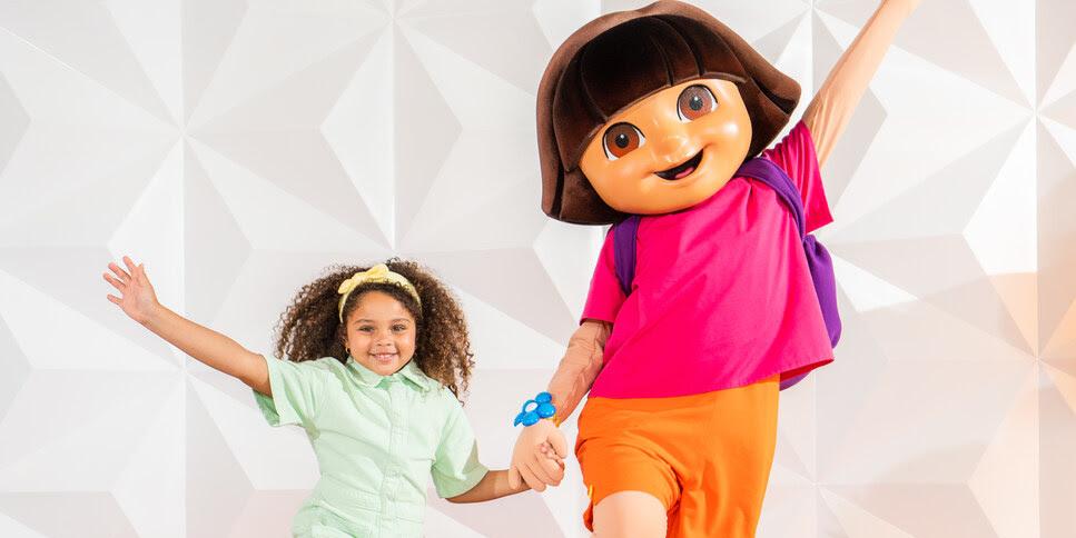 Os pequenos terão a oportunidade única de estar com alguns dos personagens favoritos, como a "Dora, a aventureira" (Divulgação / Nickelodeon Hotels)