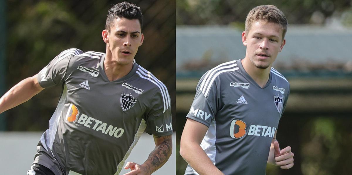 Pavón e Fuchs são liberados pelo DM do Galo (Montagem / Foto: Pedro Souza - Atlético)