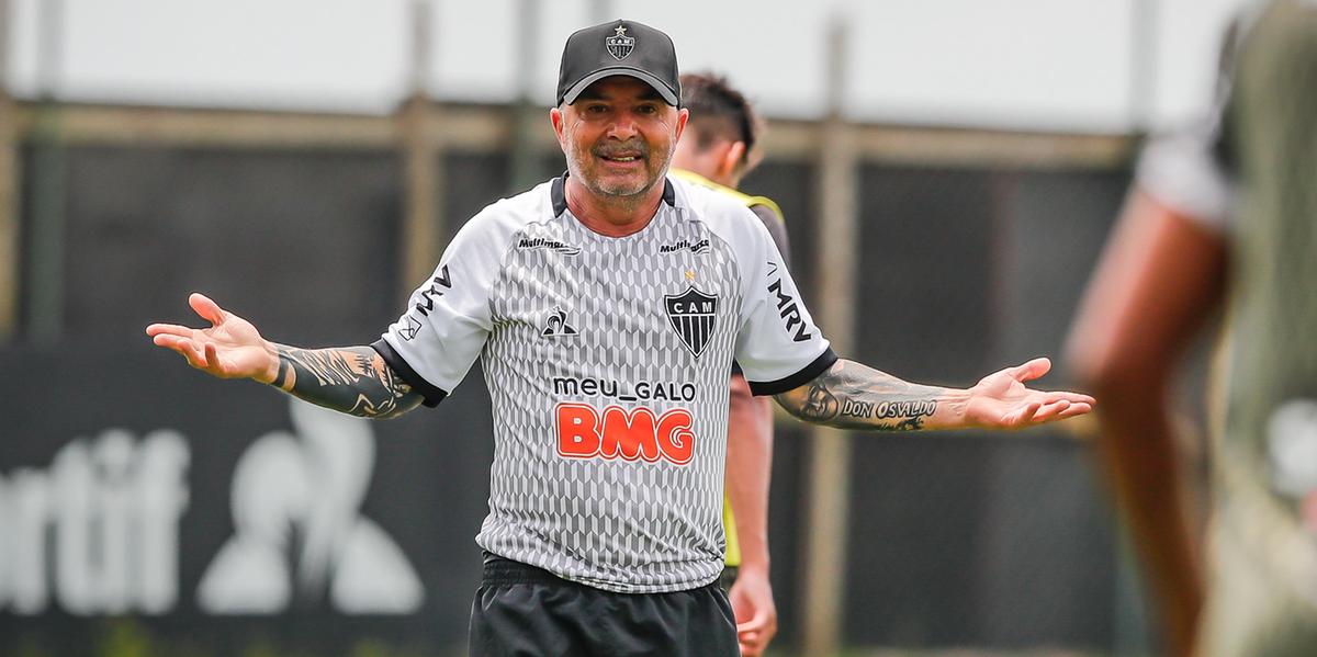 Sampaoli não sentiu o calor da torcida do Galo devido aos protocolos da Covid-19 (Bruno Cantini / Atlético)