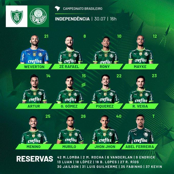 Palmeiras definido para encarar o América (Divulgação / Palmeiras)