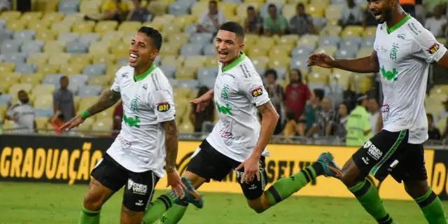 Matheusinho marcou o segundo gol do Coelho na última vitória sobre o Flu, no Maracanã (Marina Almeida / América)