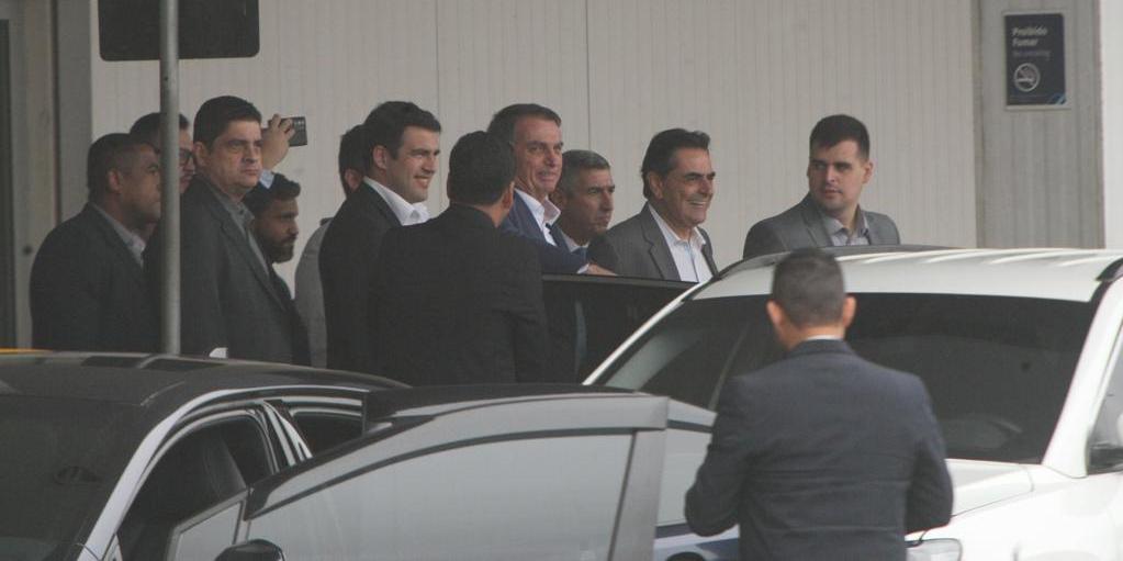 Bolsonaro desembarcou em BH na manhã desta segunda-feira (Valéria Marques / Hoje em Dia)