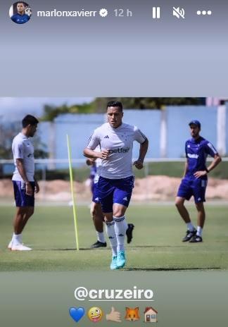 Marlon não pensa em deixar o Cruzeiro nesta janela de transferências (Reprodução / Instagram Marlon Xavier)