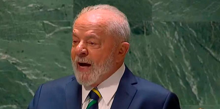 Presidente Lula discursa na abertura da 78º Assembleia Geral da ONU (Reprodução TV Brasil)