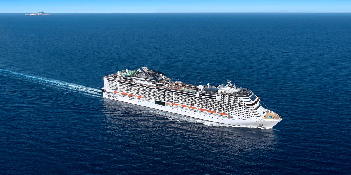 O espetacular MSC Grandiosa tem capacidade para 6.300 hóspedes, 2.421 cabines e 19 andares, e conta com um design deslumbrante e moderno (MSC Cruzeiros / divulgação)