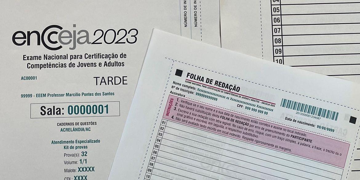 O Encceja avalia o conhecimento das pessoas que voltaram a estudar porque não conseguiram concluir o ensino fundamental ou médio na idade adequada (Ana Clara Sodré/Ascom Inep)