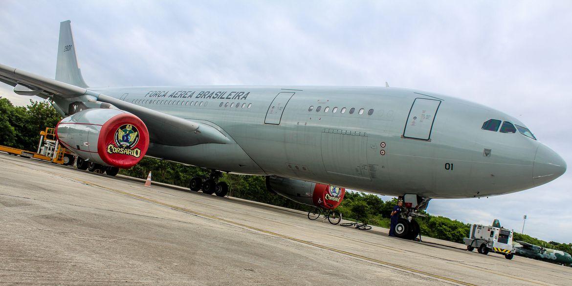 Aeronave KC-30 (Airbus A330 200), da FAB (FAB© Gov BR/ FAB)