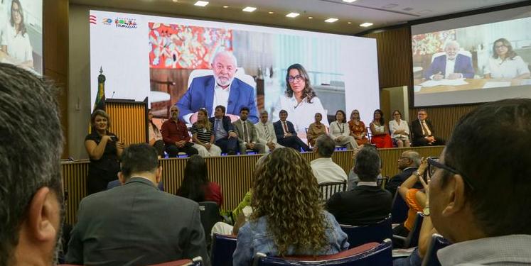 Em seu discurso, Lula relembrou das personalidades que ajudaram na criação do programa e atuaram nas discussões sobre a segurança alimentar nos seus governos (Marcelo Camargo / Agência Brasil)