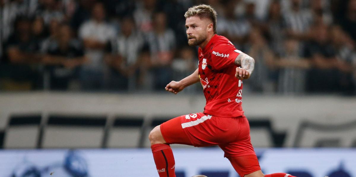 Eduardo Sasha marcou o gol de empate do RB Bragantino contra o Atlético no primeiro turno do Brasileirão (Ari Ferreira/Red Bull Bragantino)