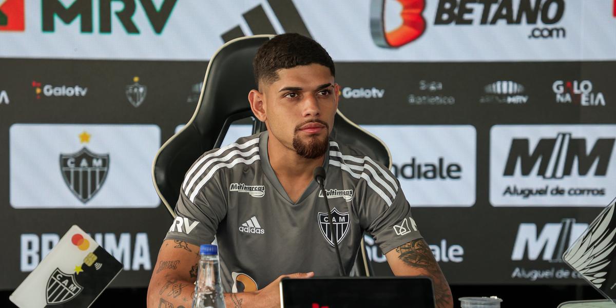 Rubens em entrevista coletiva realizada na Cidade do Galo, nesta sexta-feira (27) (Pedro Souza / Atlético)