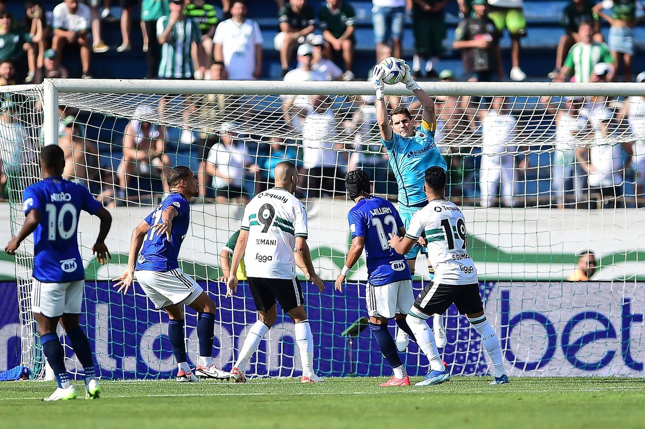 Cruzeiro e Coritiba alternam oportunidades, mas empatam sem gols
