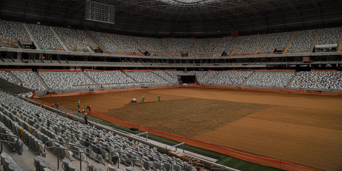 Atlético trocará gramado da Arena MRV para atender demanda de shows e jogos (Pedro Souza / Atlético)