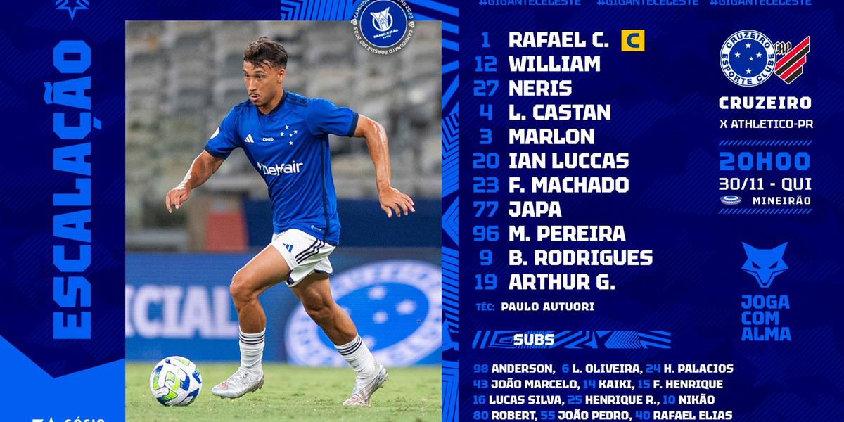 Japa inicia duelo contra o CAP e Lucas Silva é banco (Divulgação / Cruzeiro)