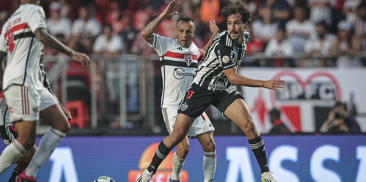 Igor Gomes atuou no São Paulo no último jogo entre as equipes no Mineirão (Pedro Souza / Atlético)