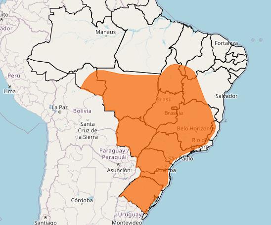 Nova onda de calor vai atingir 12 estados e o Distrito Federal (Divulgação Inmet)