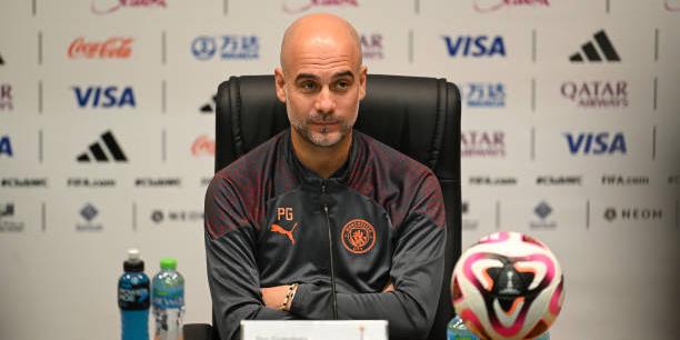 Guardiola na entrevista coletiva realizada nesta quinta-feira (21), em Jidá, na Arábia Saudita (Getty Images)