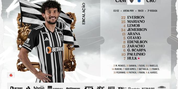 Galo definido para o clássico (Divulgação / Atlético)