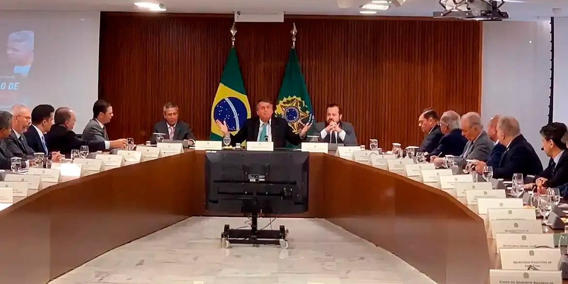 Reunião ministerial foi realizada com presença de Bolsonaro em julho de 2023 (Reprodução)